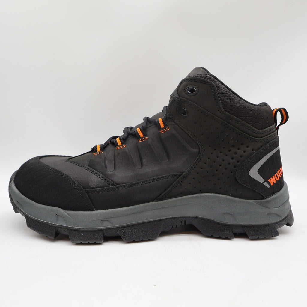 Worx by Red Wing Shoes 5401 Steel Toe Work Boots Mens 13 Black Orange Excellent - take2supply