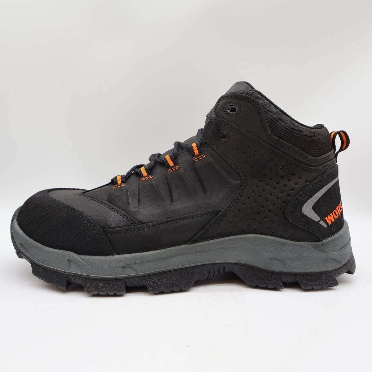 Worx by Red Wing Shoes 5401 Steel Toe Work Boots Mens 13 Black Orange Excellent - take2supply