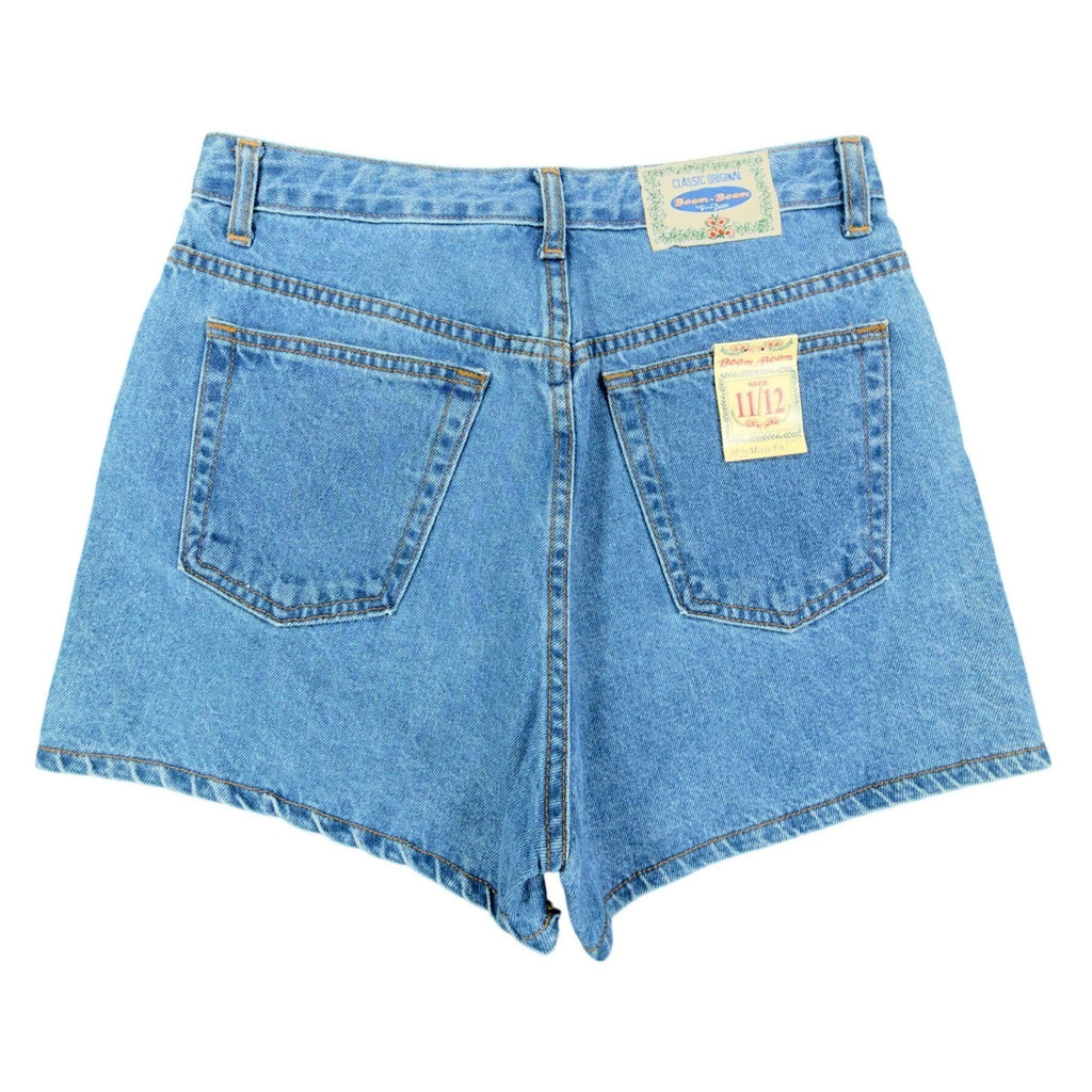 Boom Boom Vintage 90s Denim Shorts Womens 11/12 Blue Cotton NWT - take2supply