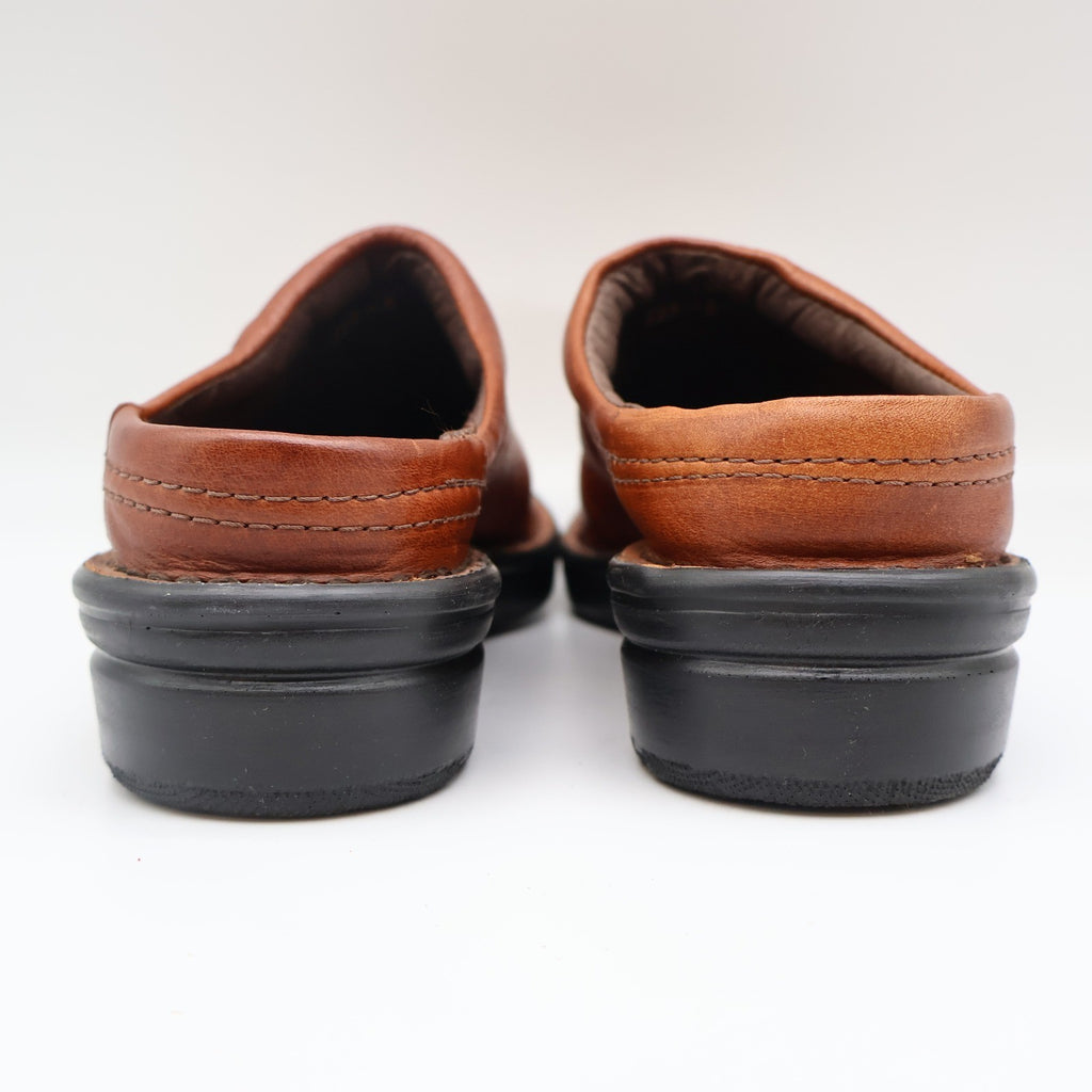 Dexter Escapes Morocco Mules Womens 7 Vintage Cognac Grained Leather Slip On USA - take2supply