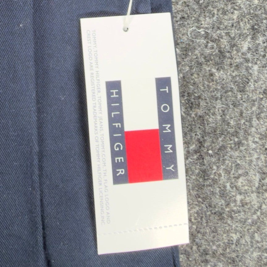 Tommy Hilfiger Y2K Pleated Chino Shorts Boys 5 Navy Blue Cotton NWT Deadstock - take2supply