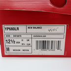 New Balance 680v3 Running Shoes Boys Size 12.5 Grey Red TechRide YP680LR - take2supply