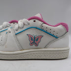 Willits Wind Sneakers Toddler 7.5 M Vintage 90s White Pink Butterfly Leather 288 - take2supply