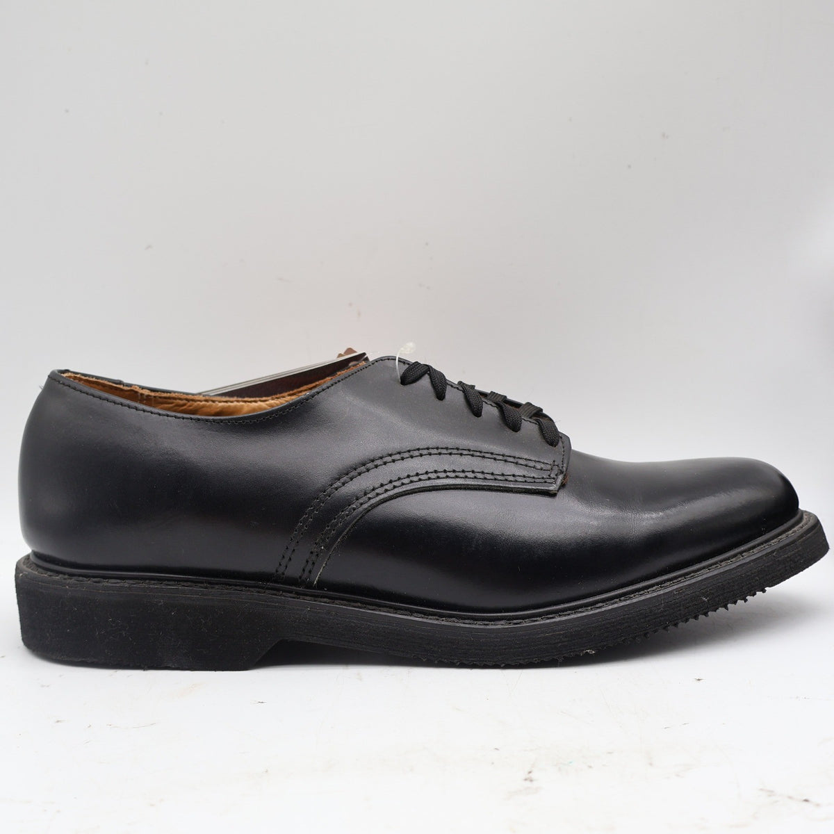 Carolina Oxford Shoes Mens 10 C Vintage Black Leather Plain Toe Made in USA New - take2supply