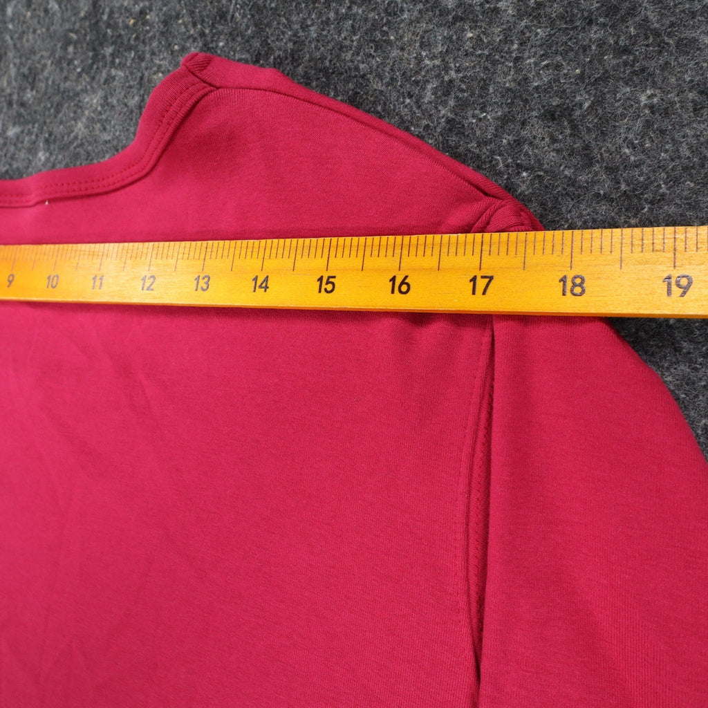 Southern Lady Top Women XL Red Long Sleeve V-Neck Faux Wrap Cotton Blend NWT - take2supply