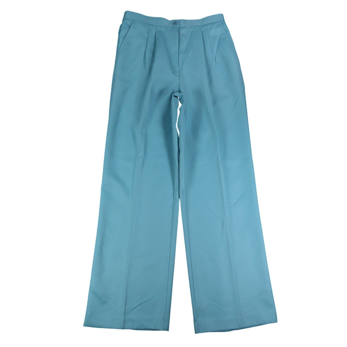 Company Collection Vintage Trousers Womens 12 Blue Polyester Pleated Wide Leg - take2supply