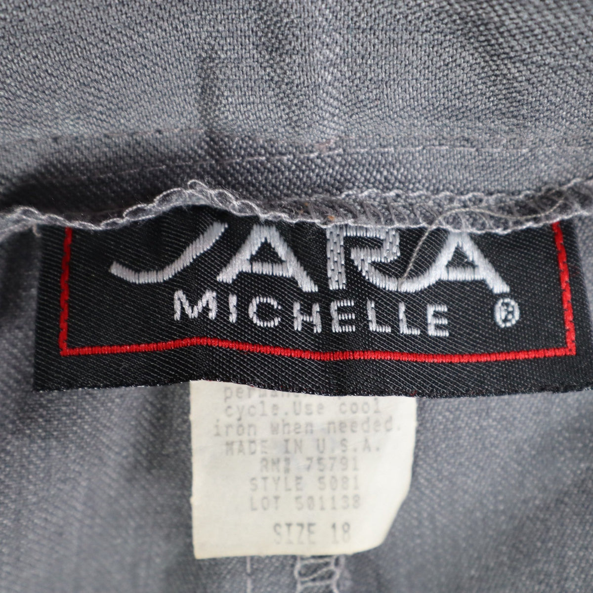 Sara Michelle Pants Womens 18 Gray Belted High Rise Dress Trousers USA NWT NOS - take2supply