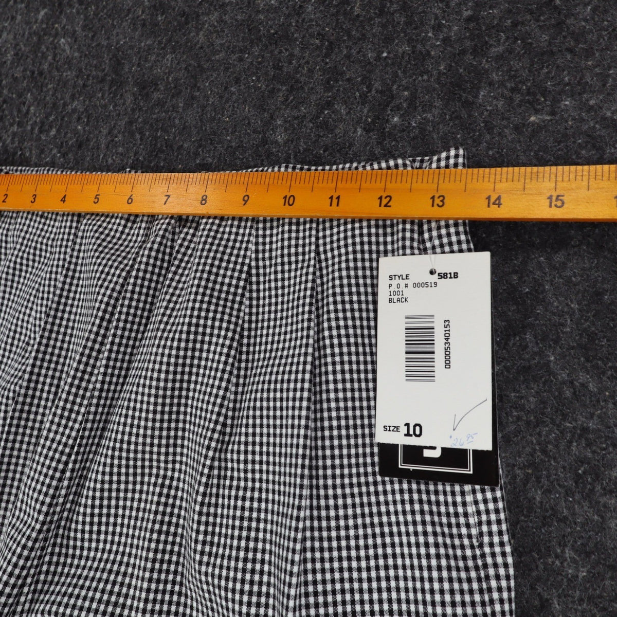 Southern Lady Gingham Pants Womens 10 Black White Stretch Straight Leg New C858 - take2supply