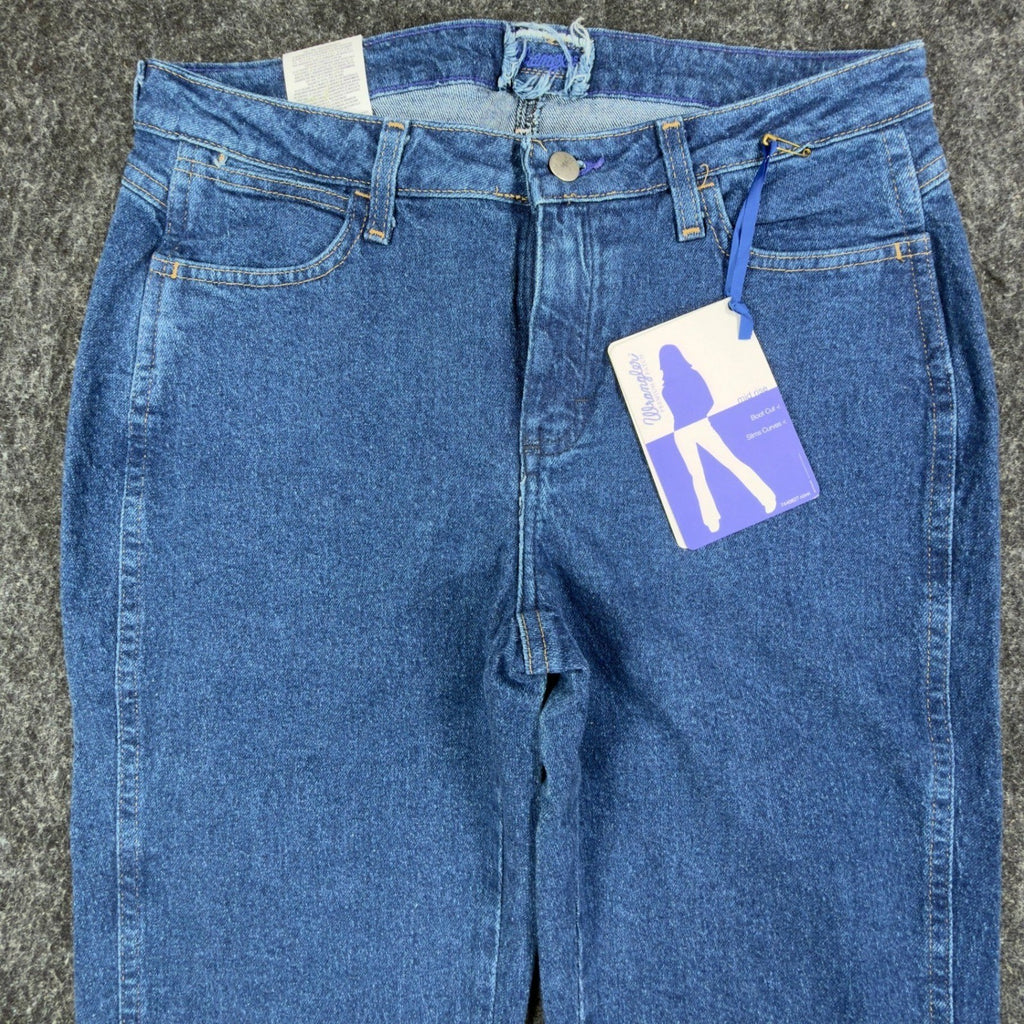 Wrangler Y2K Cowboy Cut Boot Cut Jeans Womens 9/10x32 Blue Denim NWT - take2supply
