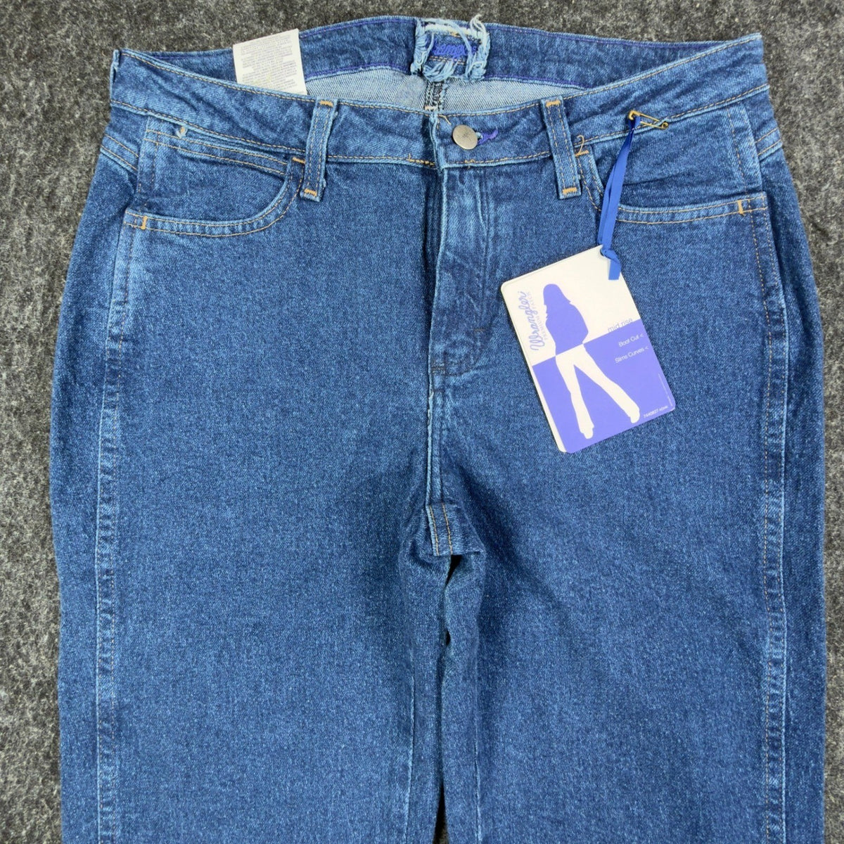 Wrangler Y2K Cowboy Cut Boot Cut Jeans Womens 9/10x32 Blue Denim NWT - take2supply