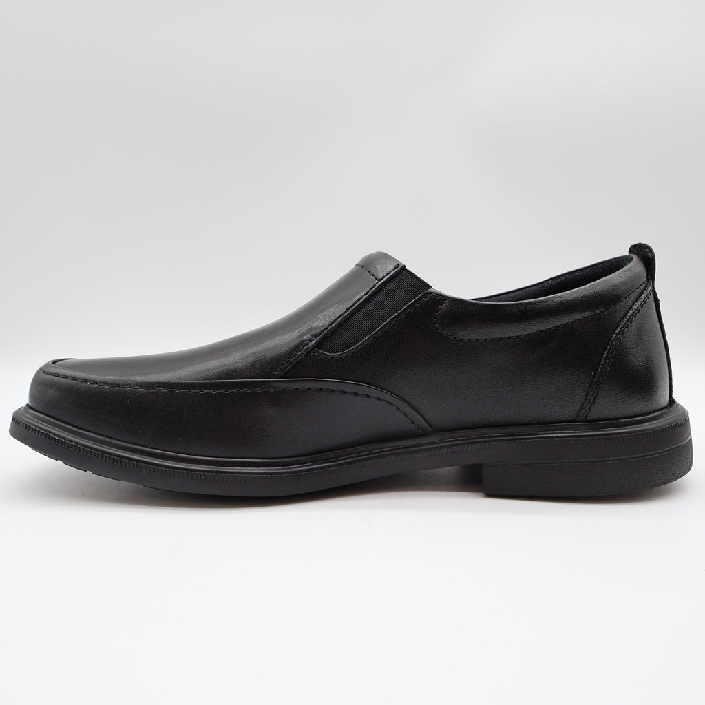 Hush Puppies Platon Hopper Mens 10 Wide Black Leather Slip On Loafer HM01686-001 - take2supply