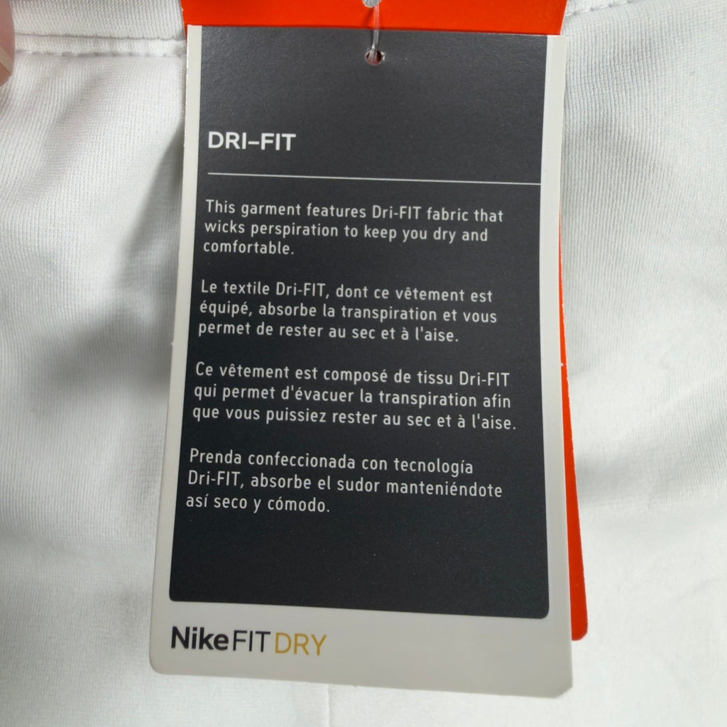 Nike Y2K Dri-FIT Athletic Shorts Womens Small White Gold 238735-100 NWT - take2supply