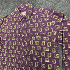 Wrangler Vintage 90s Button Down Shirt Mens M Purple Cotton NWT Rugged Wear - take2supply