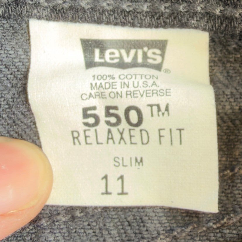 Levi's 550 Girls 11 Slim Black Vintage Jeans USA Made NWT - take2supply