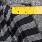Erin London Open Front Vest Womens Large Black Grey Striped Draped Waterfall Hem - take2supply