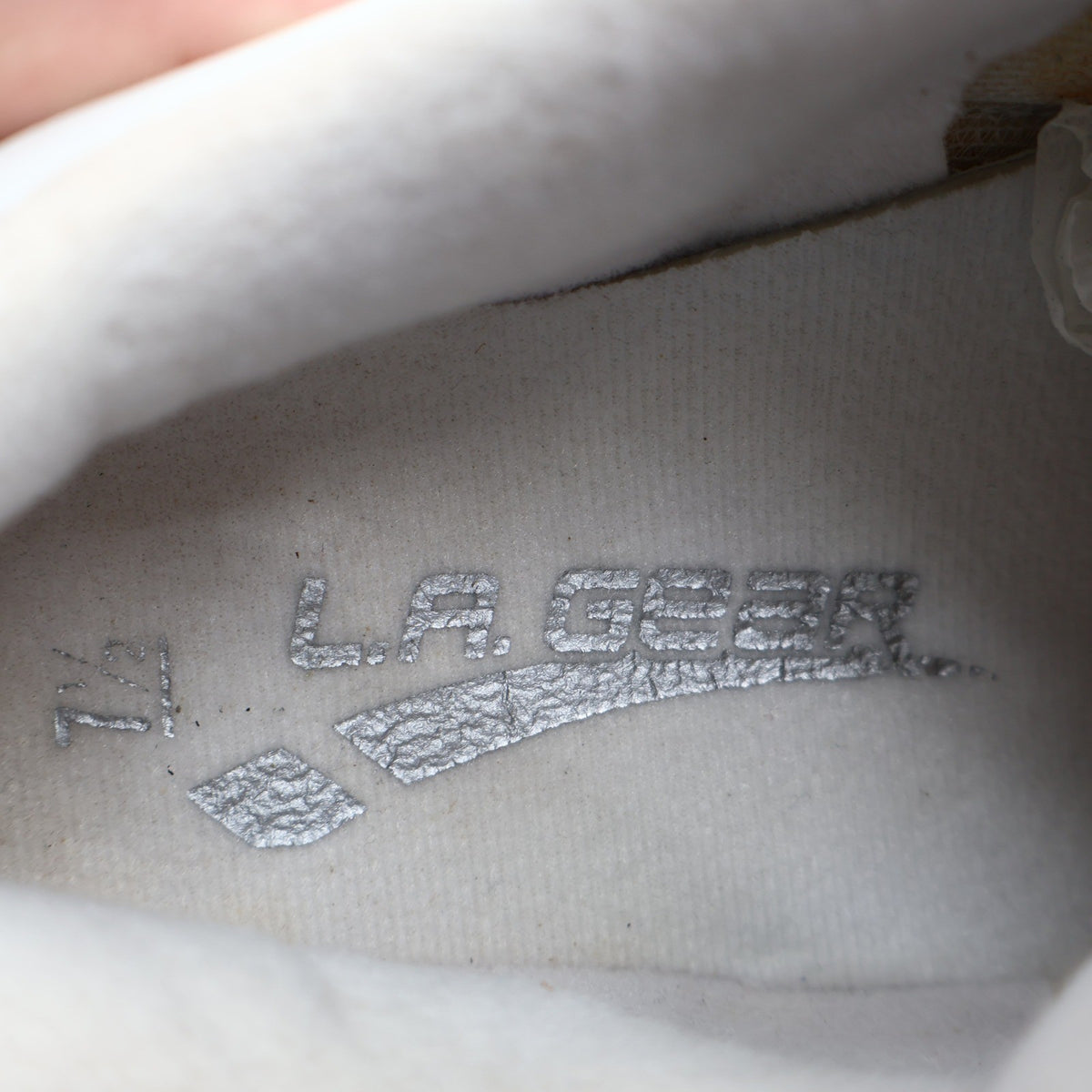 L.A. Gear Basketball Sneakers Women 7.5 Vintage 1990 White Leather Air System - take2supply