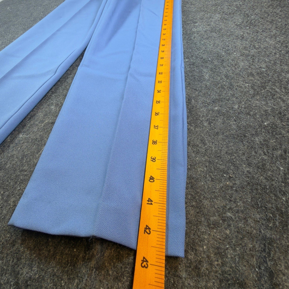 Donnkenny 80s Vintage Slacks Women 10 Blue Poly Visa Stretch High Waist NWT USA - take2supply