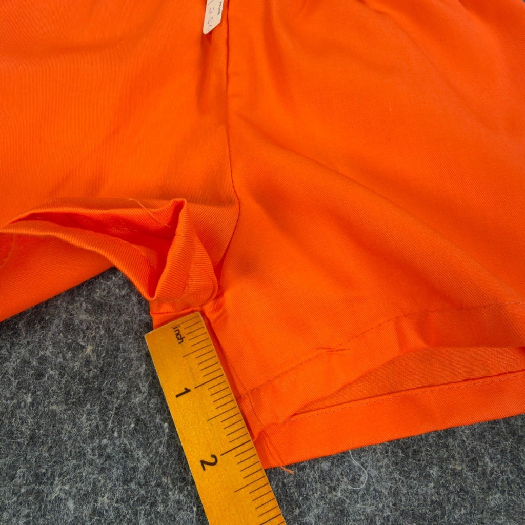 Fruit of the Loom Vintage 70s Gym Shorts Youth XS Orange Cotton NWT - take2supply