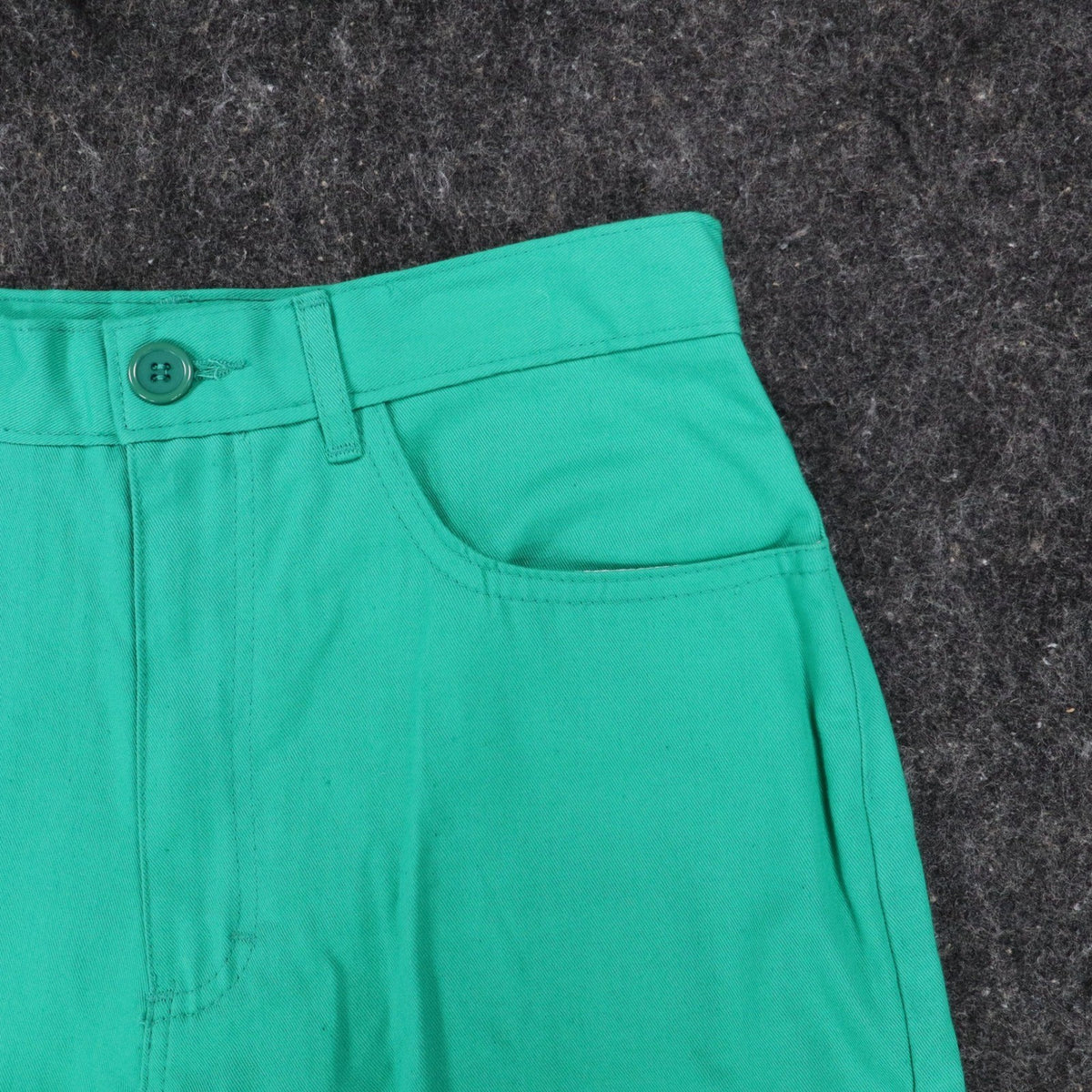 Hang Ten Vintage Shorts Womens 9/10 80s Green Cotton High Waist Made in USA NOS - take2supply