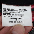 A. Byer Top Womens Small Y2K Red Black Swirl Metallic Knot Front 2-in-1 Layered - take2supply