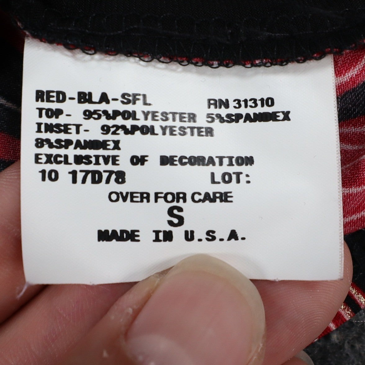 A. Byer Top Womens Small Y2K Red Black Swirl Metallic Knot Front 2-in-1 Layered - take2supply