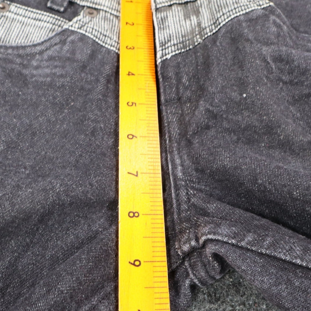 Levis Tapered Leg Jeans Womens 9 VTG 90s Black Reverse Silhouette Striped Denim - take2supply