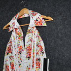 XOXO Halter Top Womens Size Medium NWT Floral Cotton Smocked Back White C759 - take2supply