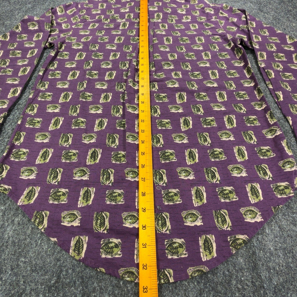 Wrangler Vintage 90s Button Down Shirt Mens M Purple Cotton NWT Rugged Wear - take2supply