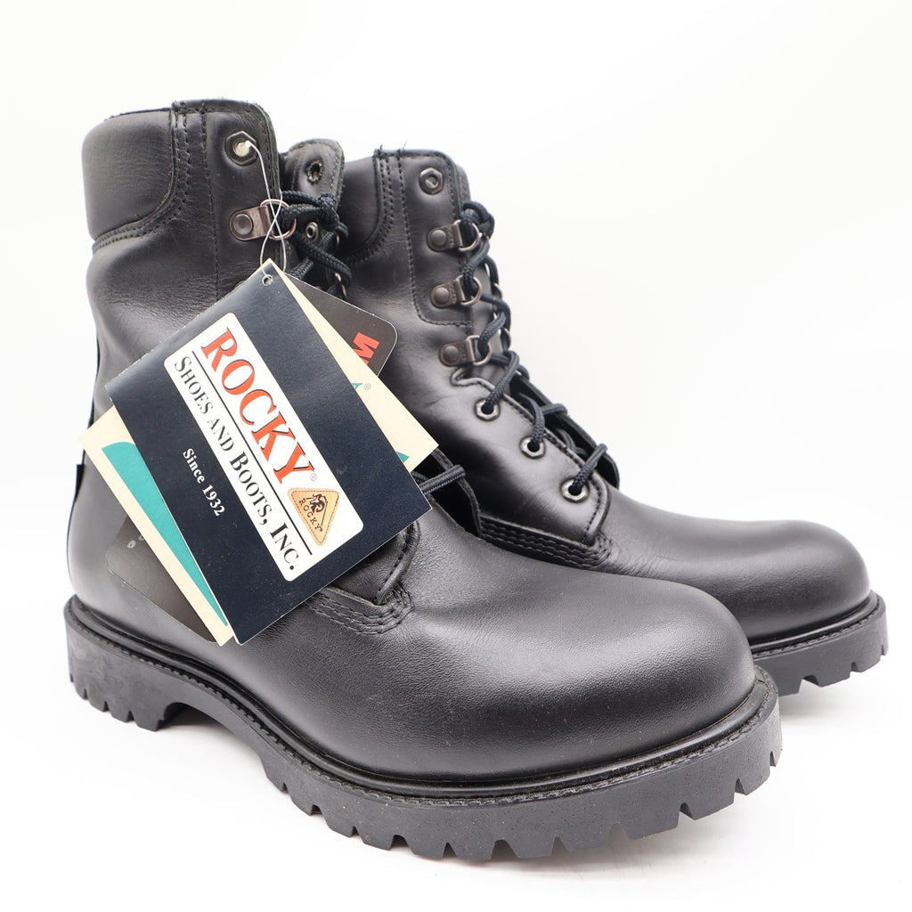 Rocky 1950 8" Collar Boot Mens 9.5 Black Leather Waterproof Insulated NIB - take2supply