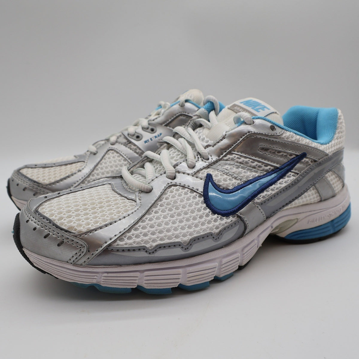 Nike Air Alaris+ 3 MSL Women 7 Running Shoes 2010 White Silver Blue 386775-141 - take2supply
