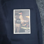 Haggar Stuff Pleated Dress Pants Mens 33x32 Vintage 90s Navy Wool Blend NWT - take2supply