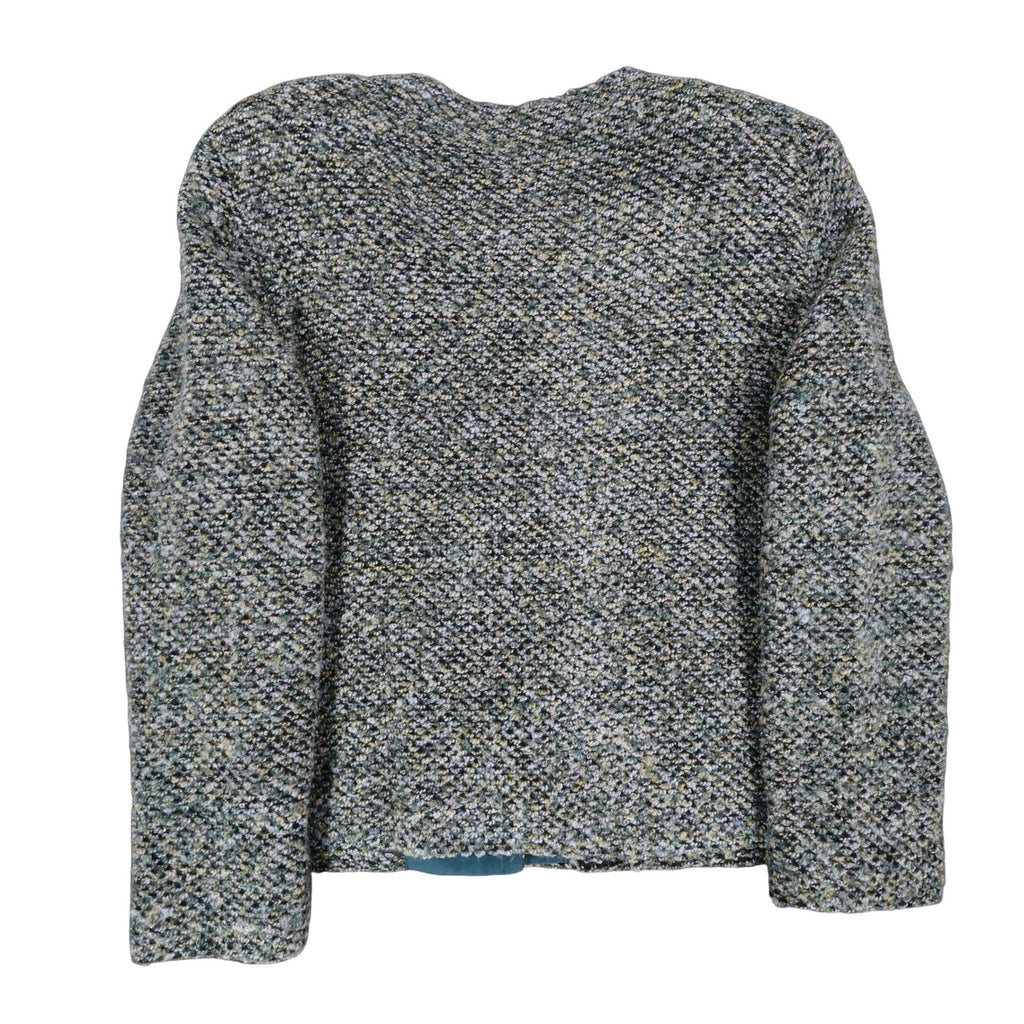 N Touch Skirt Suit Set Women 10 Teal Blue Multi Boucle Jacket & Midi Skirt NWT - take2supply