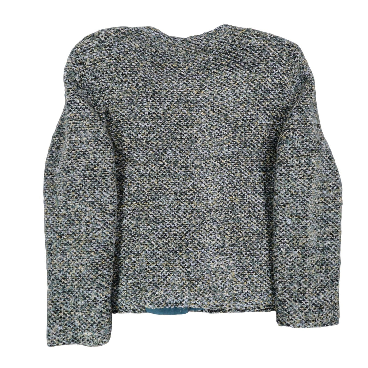 N Touch Skirt Suit Set Women 10 Teal Blue Multi Boucle Jacket & Midi Skirt NWT - take2supply