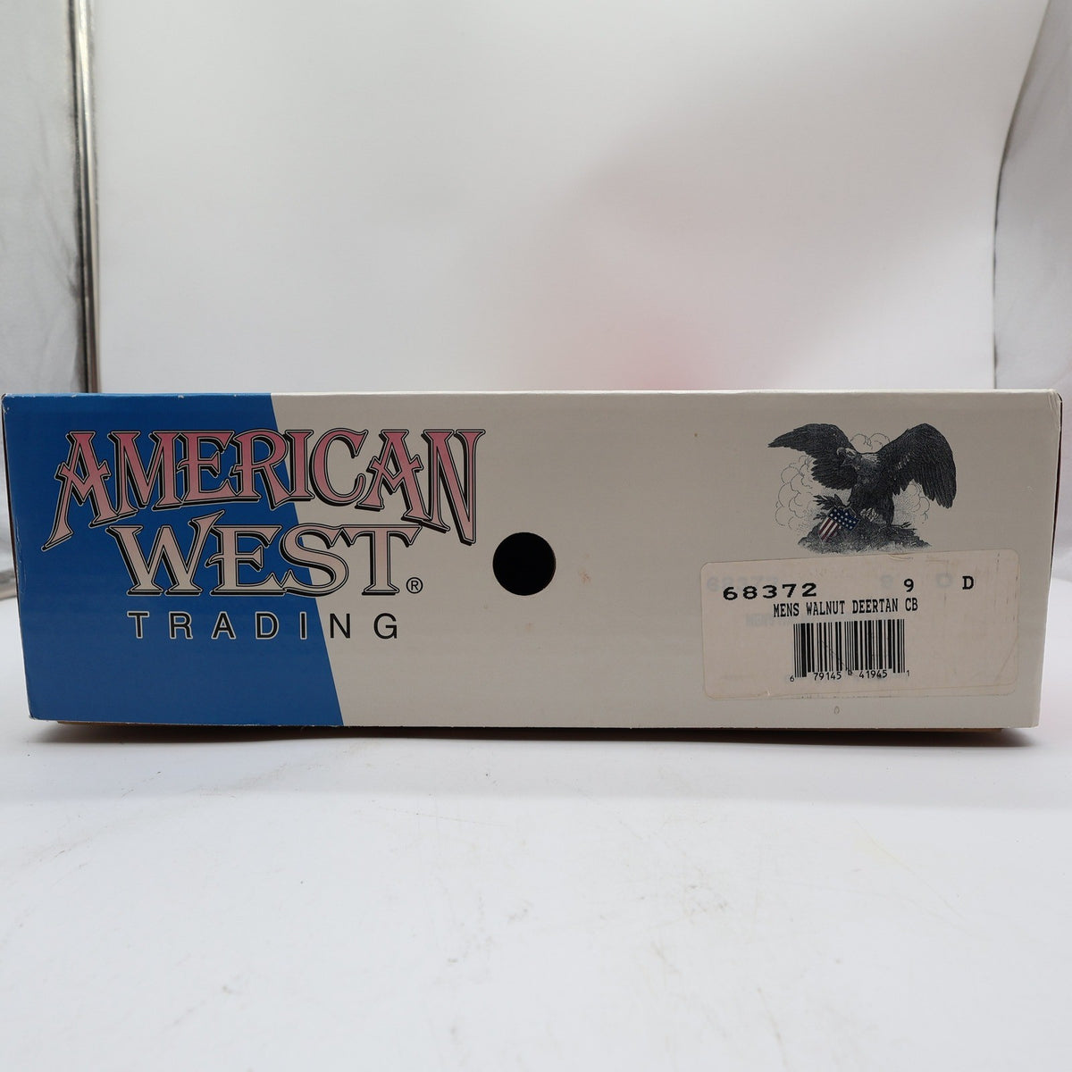 American West Trading Cowboy Boots Mens 9 D Walnut Deertan Leather Made in USA - take2supply