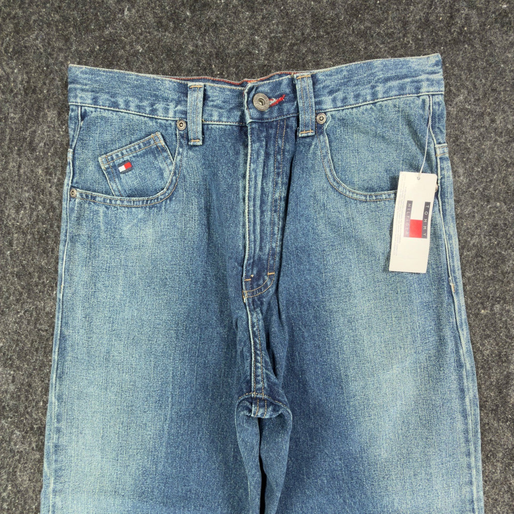 Tommy Hilfiger Y2K Slouch Fit Jeans Boy 16 Blue Cotton Deadstock NWT - take2supply