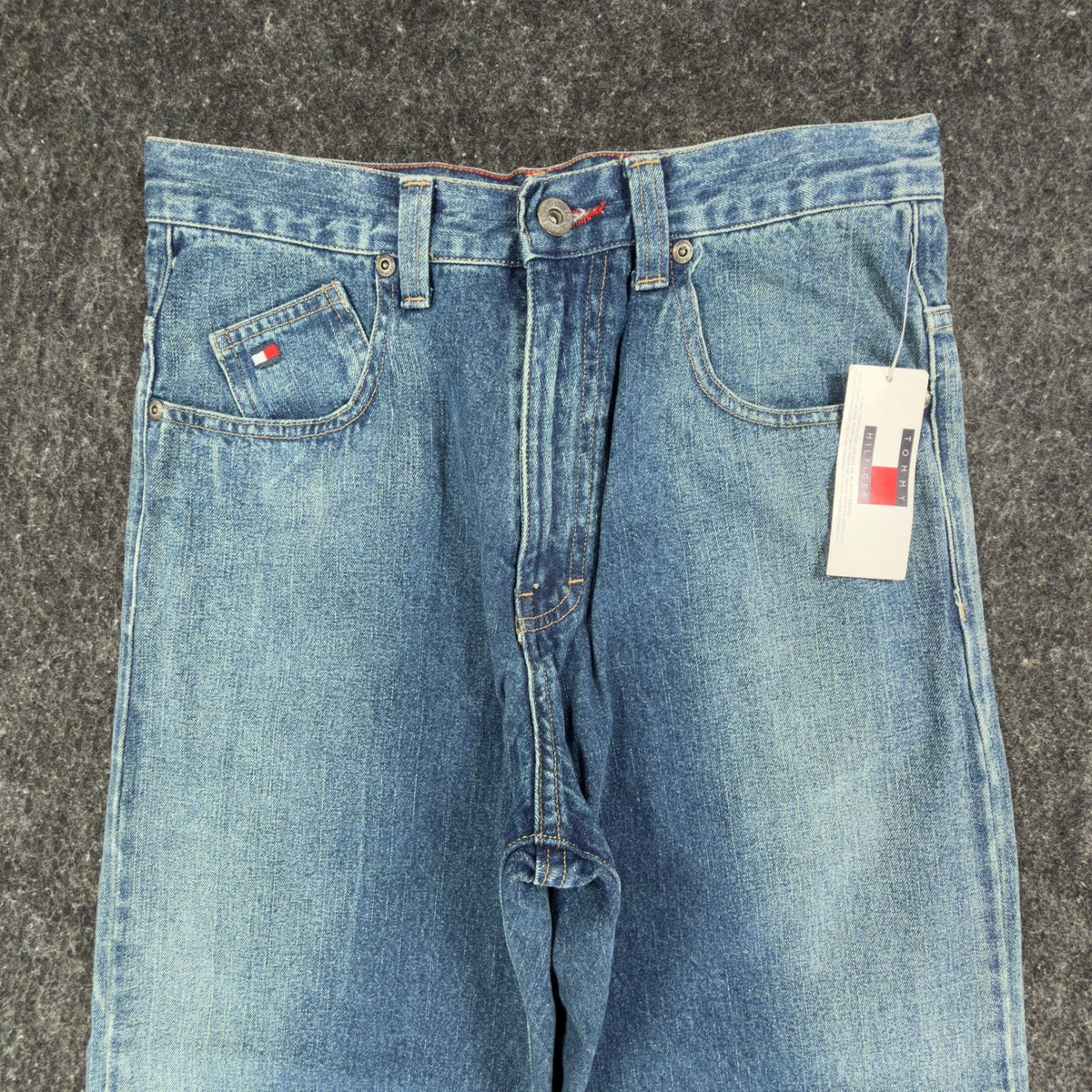 Tommy Hilfiger Y2K Slouch Fit Jeans Boy 16 Blue Cotton Deadstock NWT - take2supply
