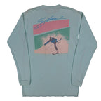 Buffalo Henley Shirt Mens Large Vintage Deadstock USA Made Aqua Blue Skier C1259 - take2supply