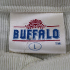Buffalo Inc Henley Shirt Large Ski Graphic Cream Long Sleeve Cotton Blend USA NW - take2supply
