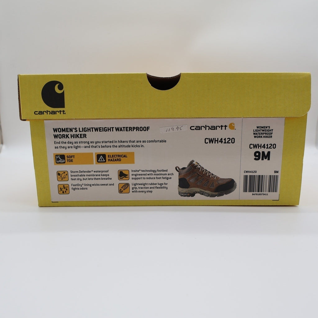 Carhartt CWH4120 Women 9M Lightweight Waterproof Work Hiker Boots Brown Soft Toe - take2supply