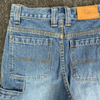 John Deere Y2K Carpenter Denim Shorts Boys 10 Blue Stone Wash NWT Deadstock - take2supply