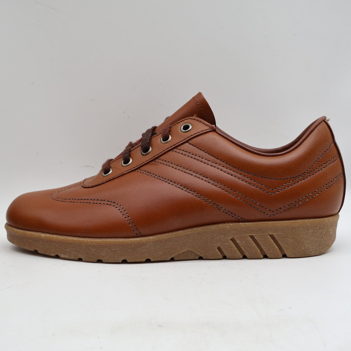Walker Vintage 70s Leather Shoes Mens 8 D Brown Made in USA Deadstock 7216 - take2supply