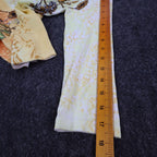 Pierri New York Top Womens Small Y2K Yellow Orange Beaded Floral Sequin A9067 - take2supply