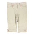 My Michelle Y2K Capri Pants Girls 12 Beige Striped NWT Deadstock Khaki C664 - take2supply
