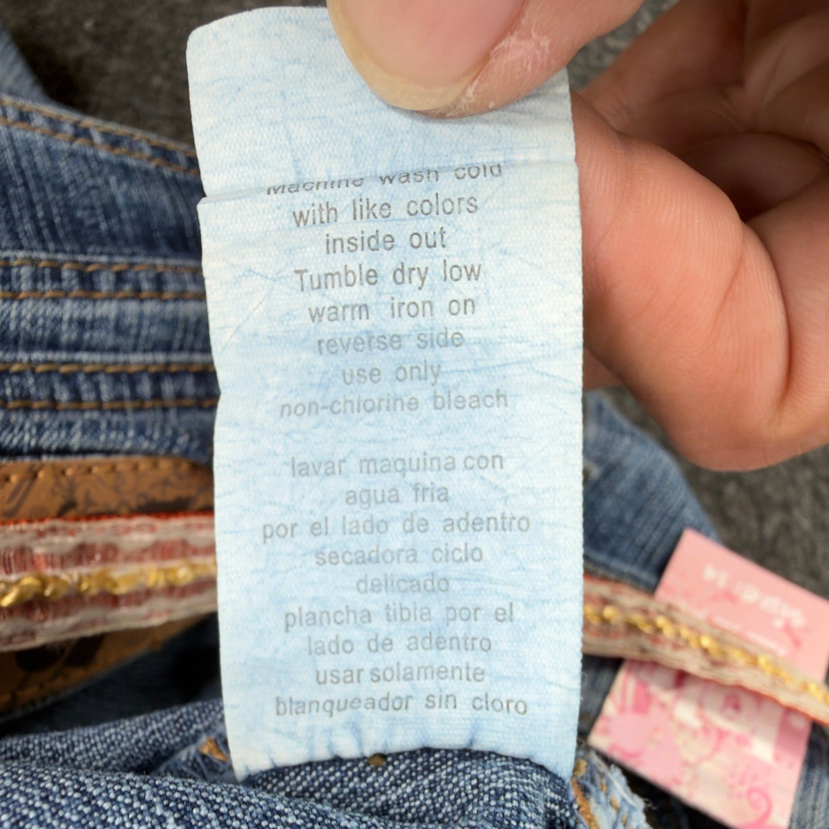 Jolt Y2K Butterfly Denim Skirt Girls 14 Blue Tiered Ruffle NWT - take2supply