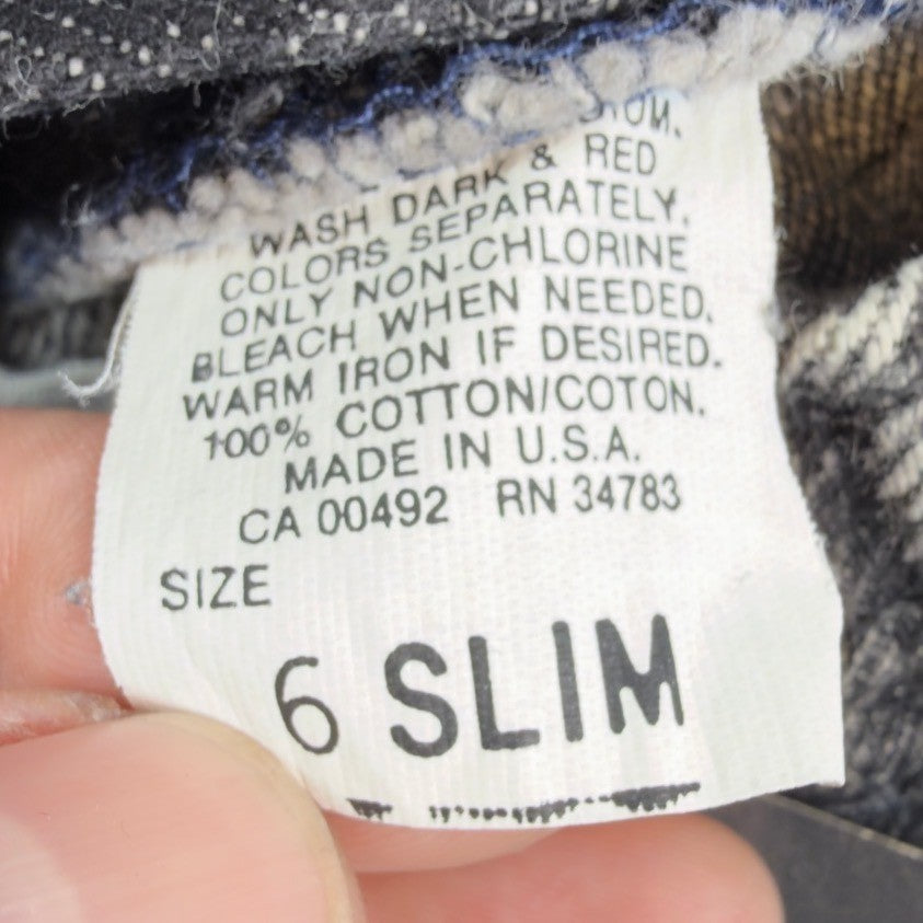 Lee Easy Riders Jeans Boys 6 Slim Black Acid Wash Baggy Tapered VTG 80s USA - take2supply