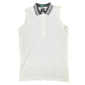Dunbrooke Vintage Sleeveless Polo Top Womens M White Cotton Herringbone NWT - take2supply
