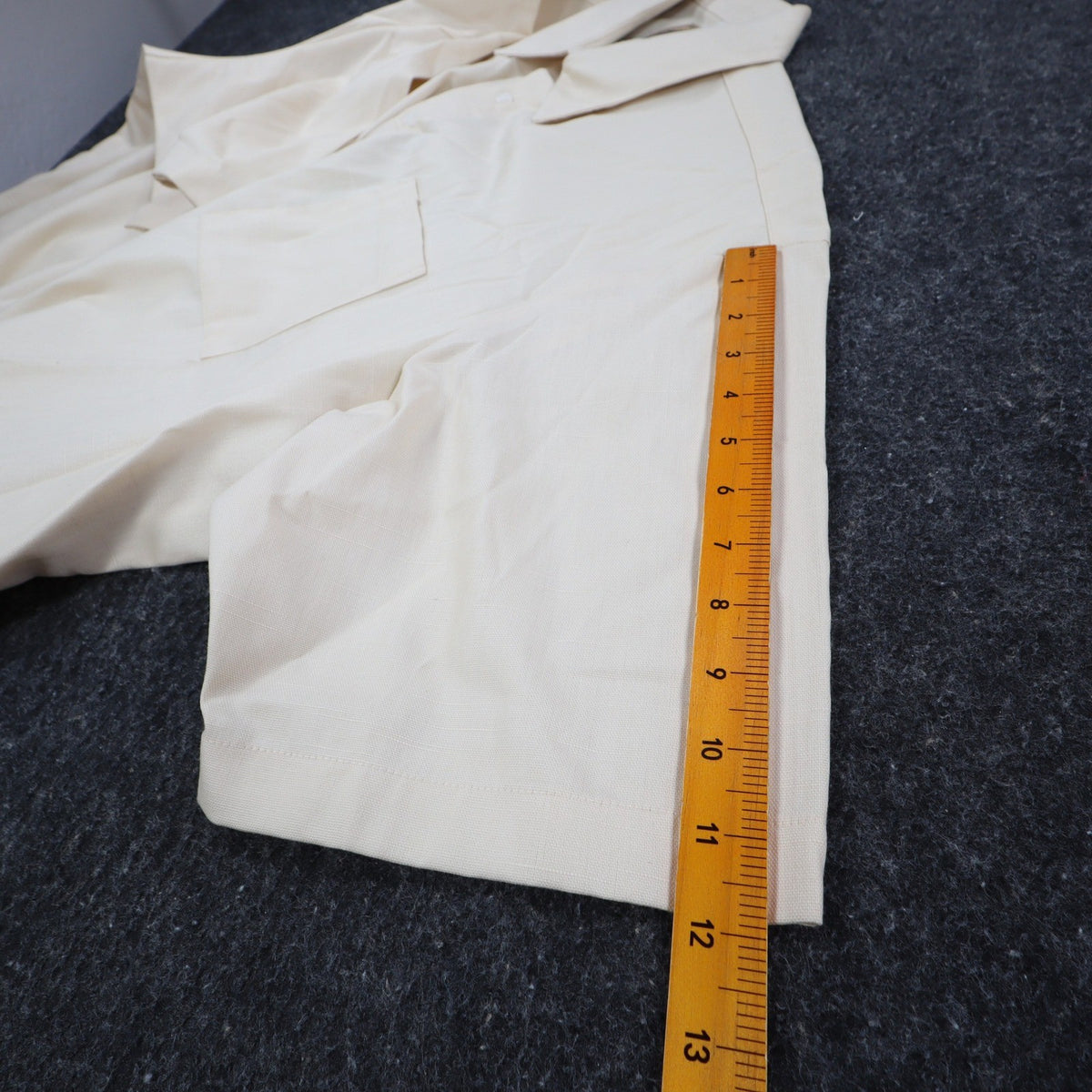Fulton Street Shirt Works Polo Mens 2X Vintage 90s Cream Banded Bottom USA Made - take2supply