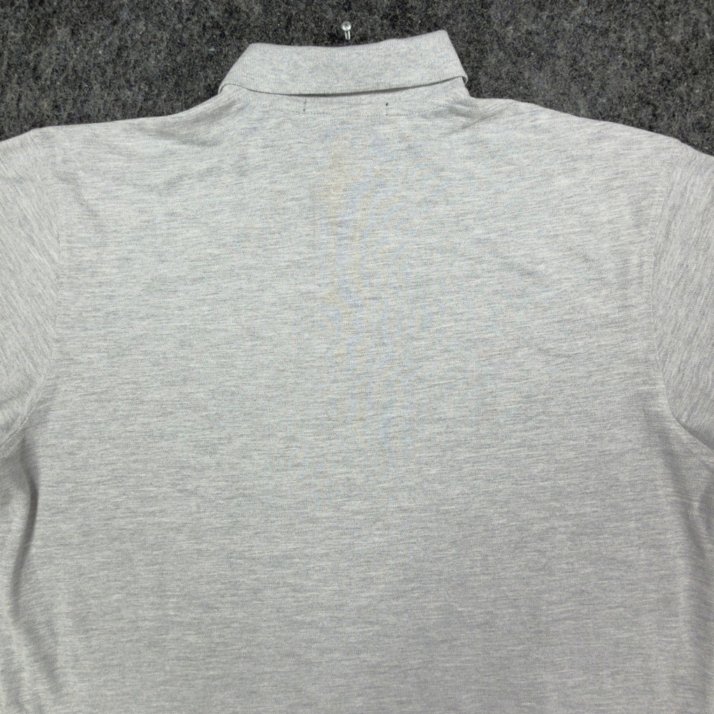 Harriton Long Sleeve Polo Mens XL Gray Cotton Blend M265L New No Tags - take2supply