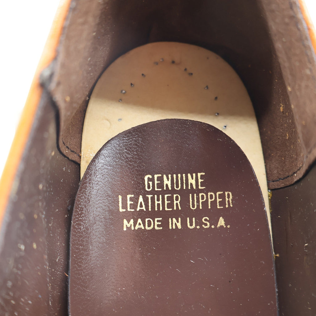James Pepper Loafers Mens 7 D Vintage 70s Cognac Leather Deadstock USA 44041 - take2supply