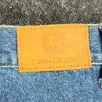 John Deere Y2K Carpenter Denim Shorts Boys 16 Stone Wash Blue NWT Vintage Style - take2supply